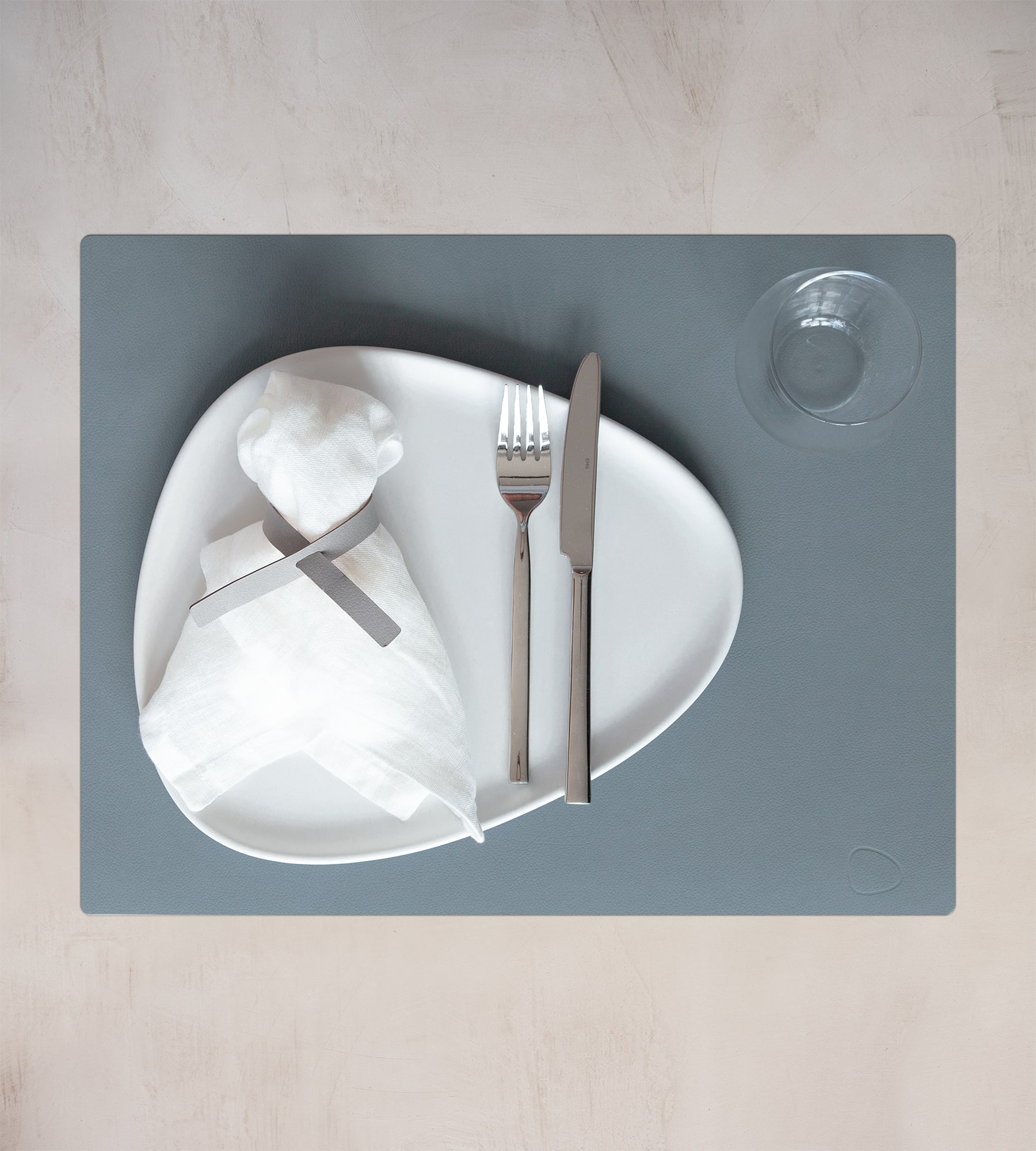 Сервировочная салфетка прямоугольная из кожи 35*45 см (голубая) LINDDNA, Nupo