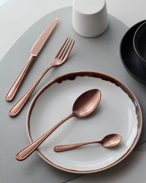 Набор столовых приборов 4 предмета, серия Anatolia Retro Copper, NARIN (Турция)