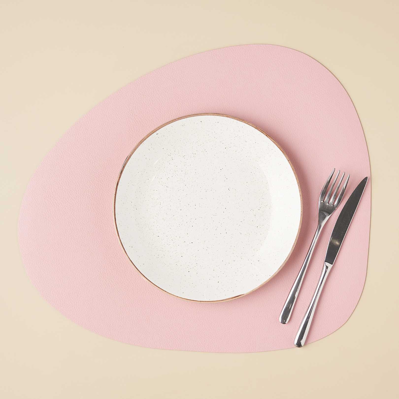 Сервировочная салфетка фигурная из кожи 40*46 см (розовый) SKINNATUR