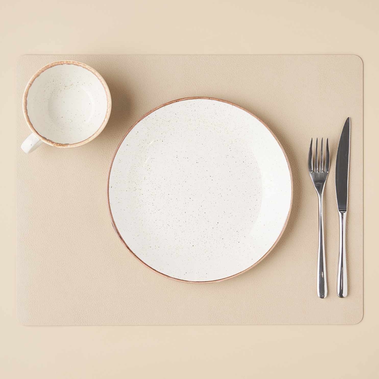 Сервировочная салфетка прямоугольная из кожи 45х35 см (льняной) SKINNATUR