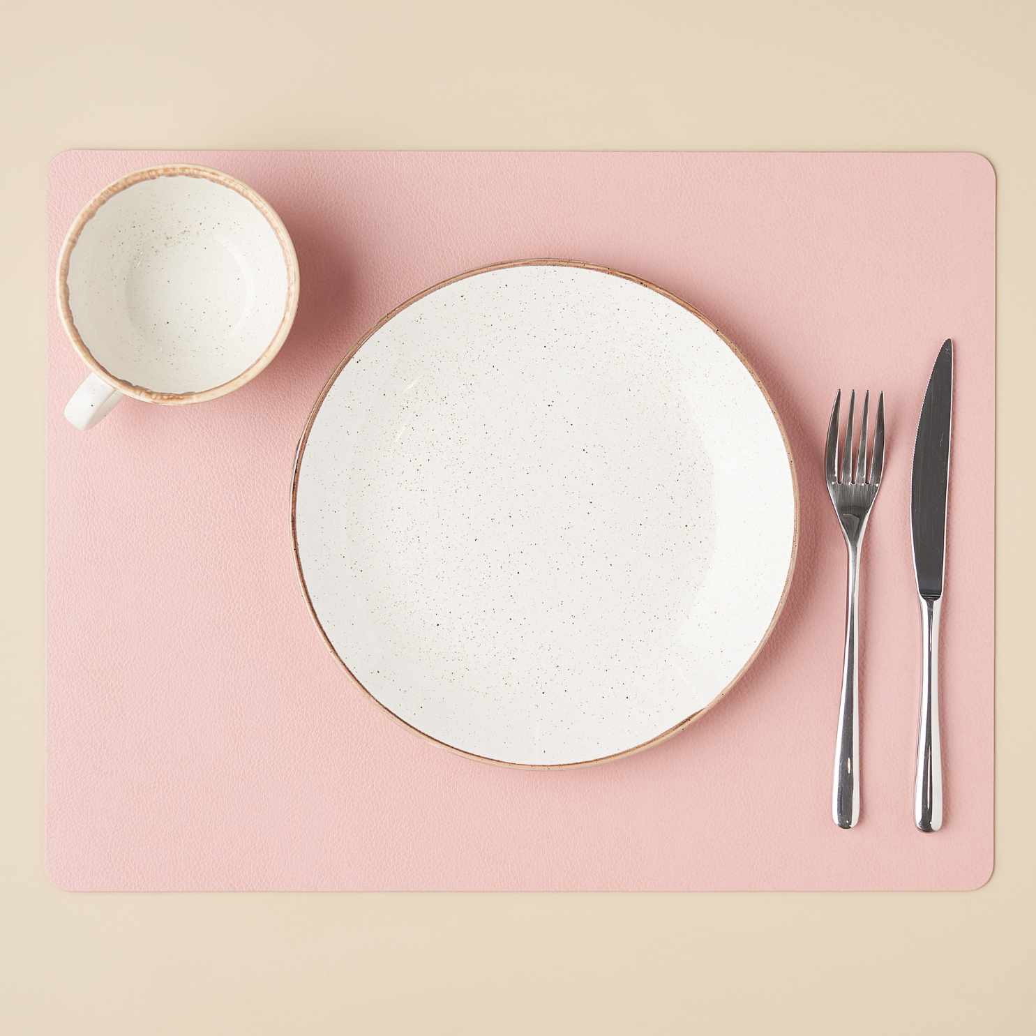 Сервировочная салфетка прямоугольная из кожи 45х35 см (розовый) SKINNATUR