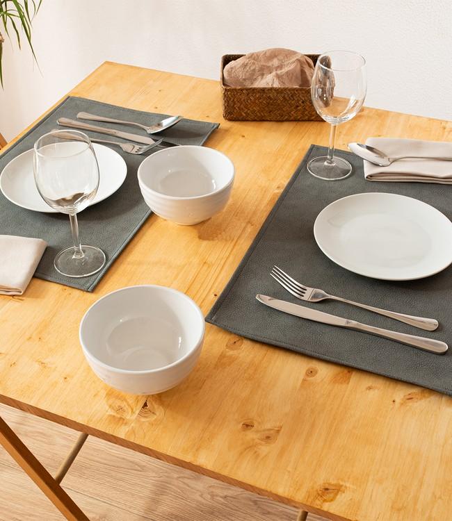 Сервировочная салфетка из экокожи 45х30 см (серый ураган) MONACO