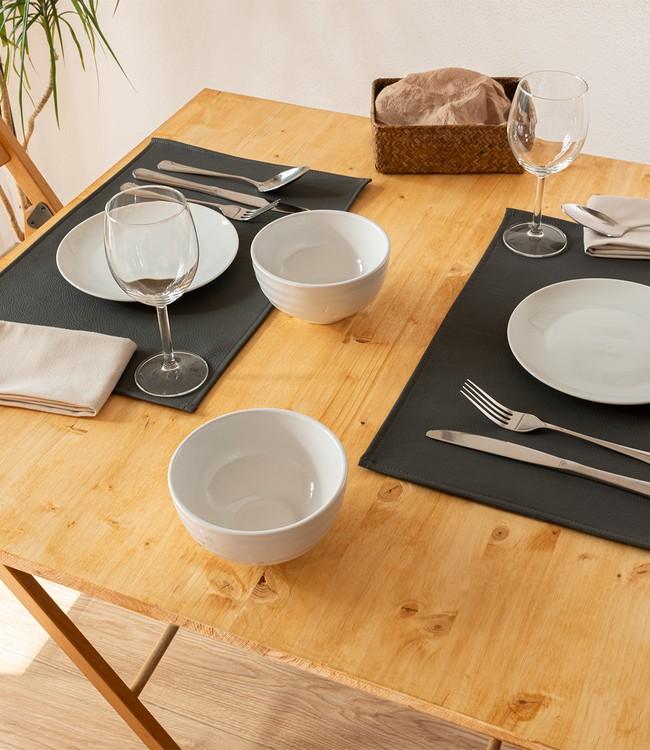 Сервировочная салфетка из экокожи 45х30 см (серый стальной) MONACO