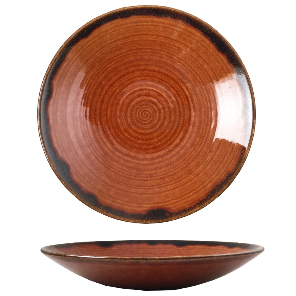Тарелка полуглубокая 25  см, цвет - коричневый, AUTUMN, CONTINENTAL