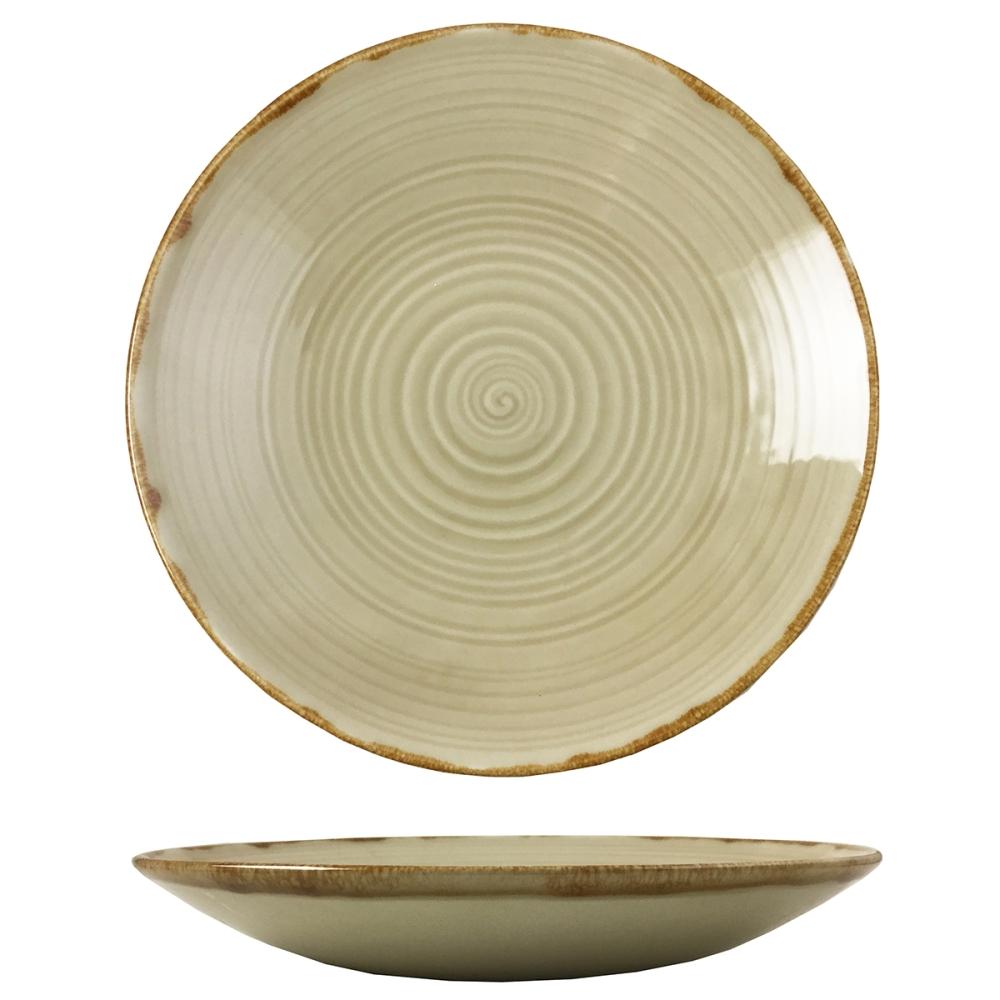 Тарелка полуглубокая 25  см, цвет - лен, AUTUMN, CONTINENTAL