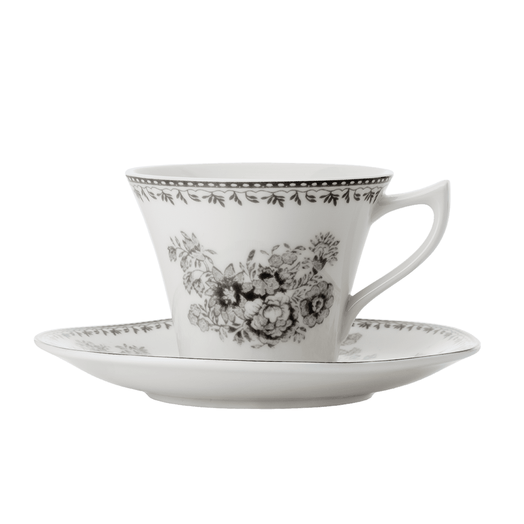 Чайная пара 170 мл с блюдцем 15,5 см, LUZERNE, Lancaster Garden серый