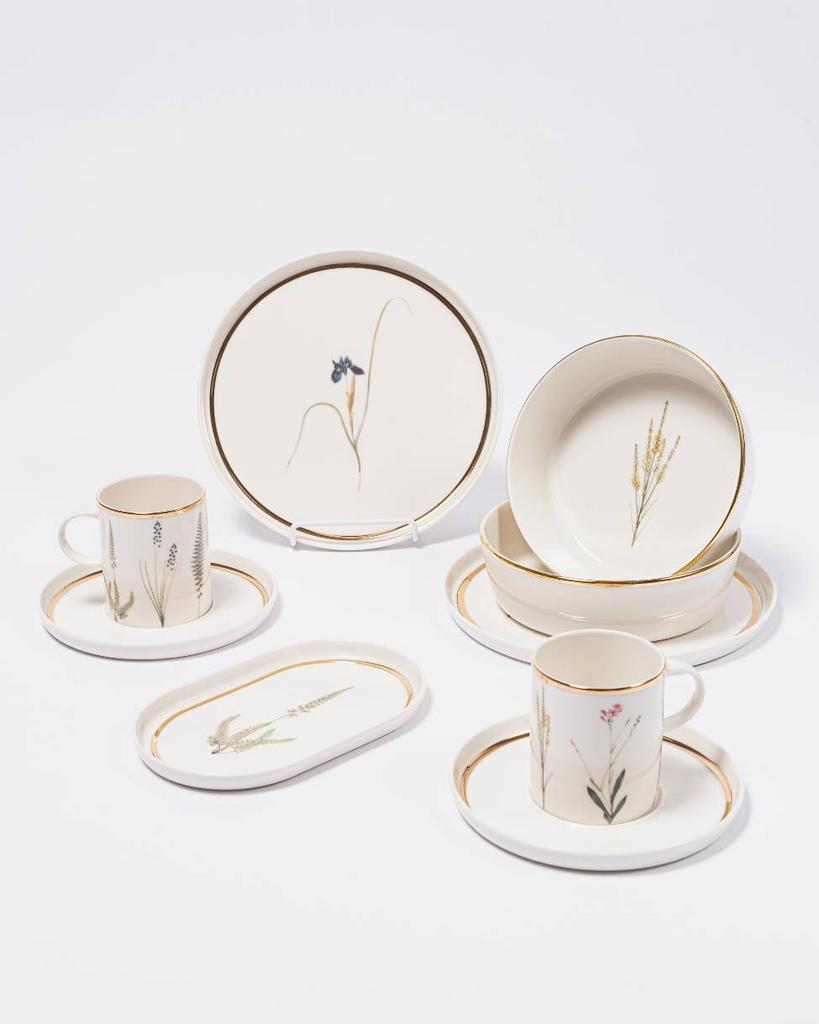 Набор на 2 персоны / 9 предметов PORLAND, Botanical (цветок №3 и №7)