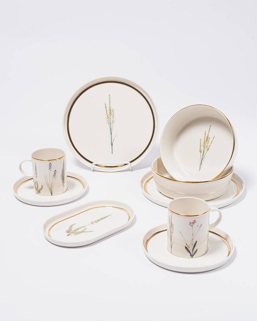 Набор на 2 персоны / 9 предметов PORLAND, Botanical (цветок №2 и №7)