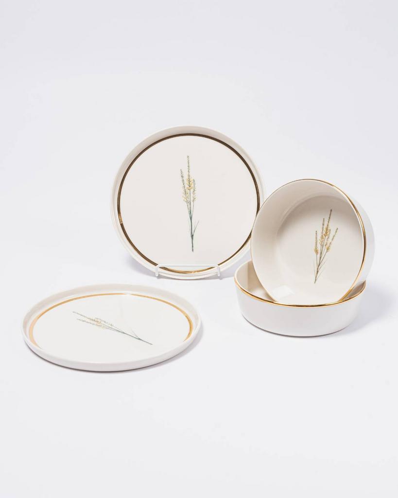 Набор на 2 персоны / 4 предмета PORLAND, Botanical (цветок №2 и №7)