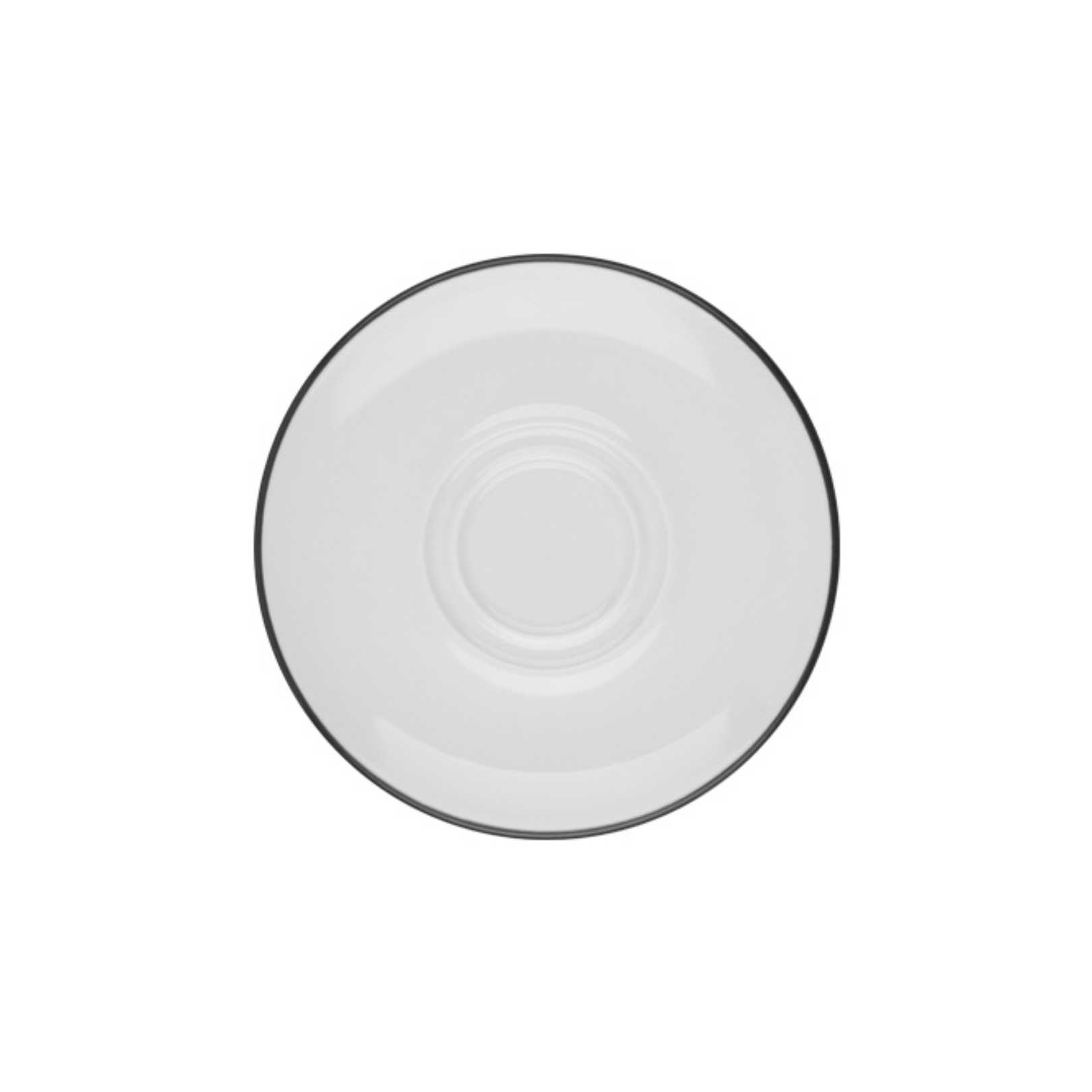 Блюдце 16 см для чашек 270, 340 мл и кружки 300 мл, ID FINE, MODEST черный
