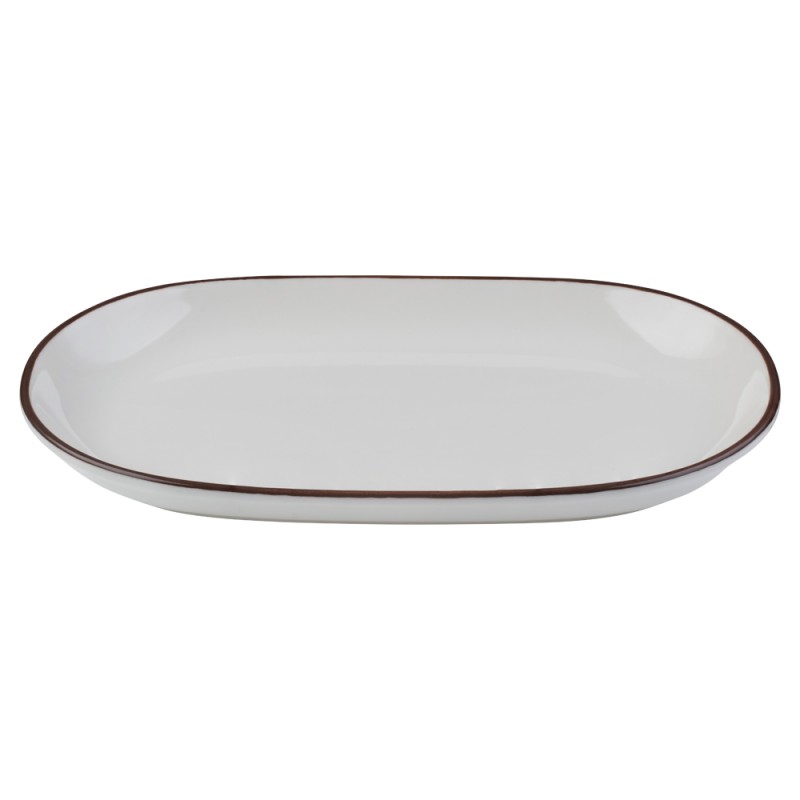 Блюдо овальное 37 см, ID FINE, MODEST коричневый