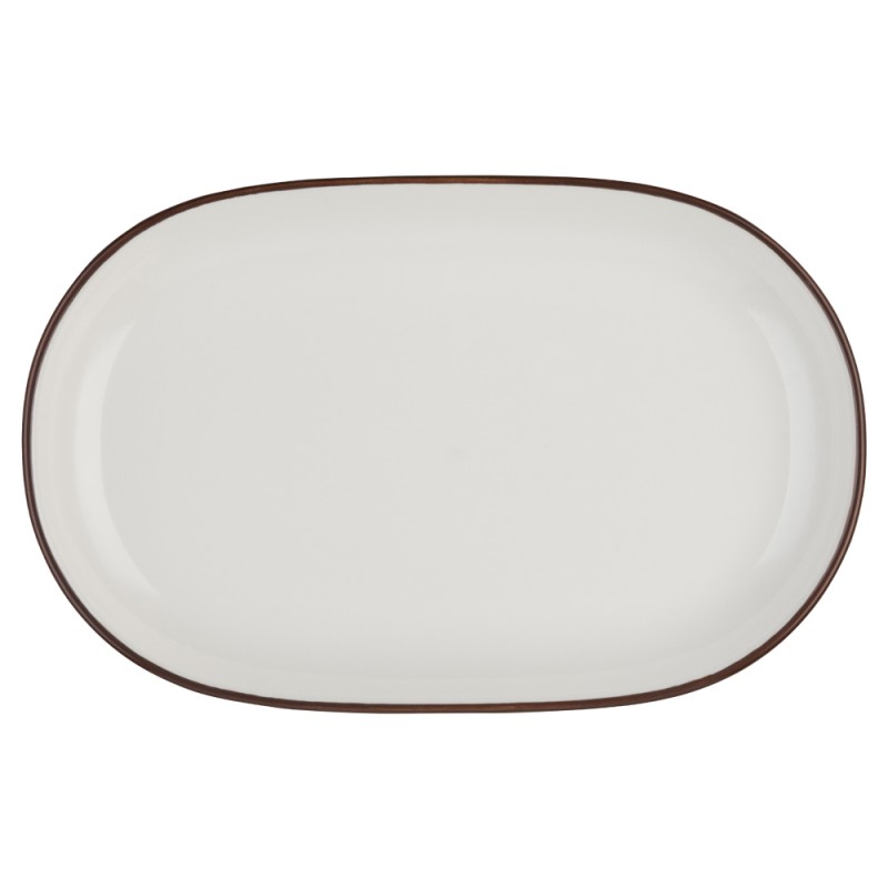 Блюдо овальное 37 см, ID FINE, MODEST коричневый