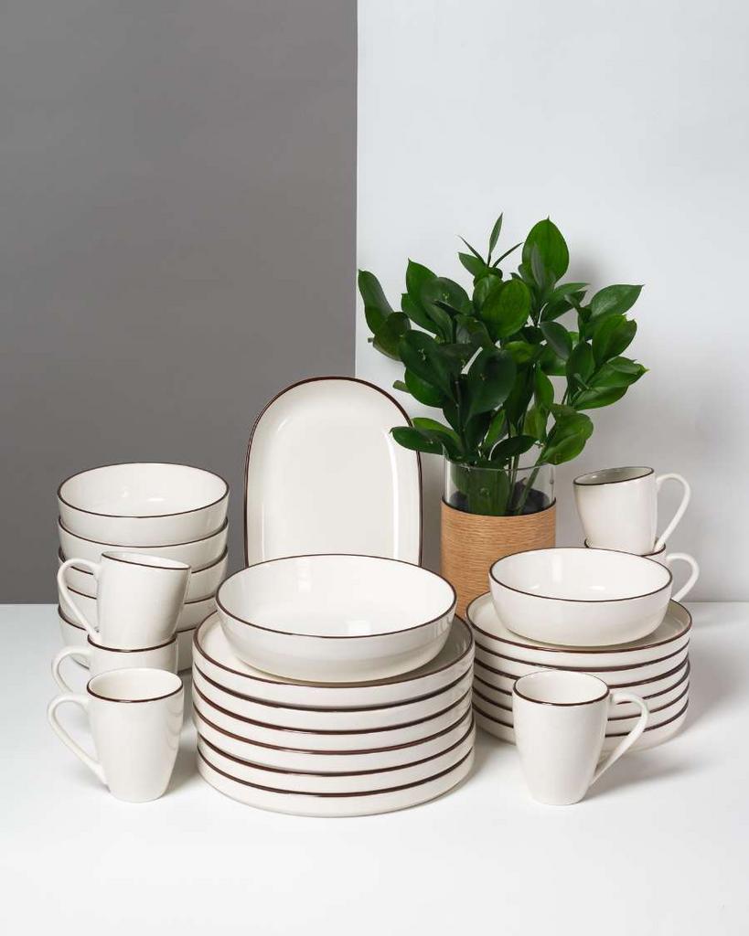 Сервиз ID FINE, серия Modest на 6 персон/26 предметов, Турция (коричневый)