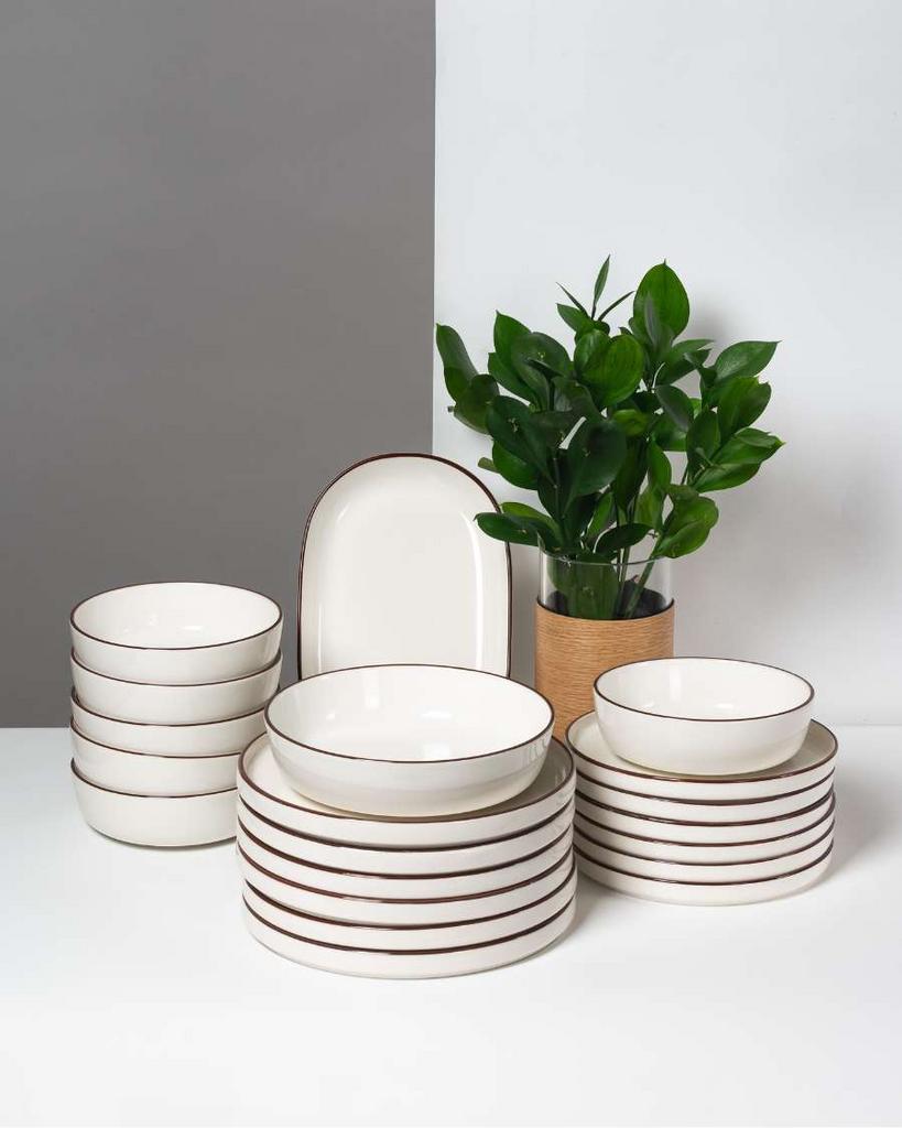 Сервиз ID FINE, серия Modest на 6 персон/20 предметов, Турция (коричневый)