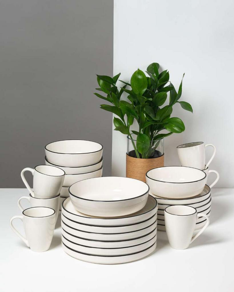 Сервиз ID FINE, серия Modest на 6 персон/25 предметов, Турция (черный)