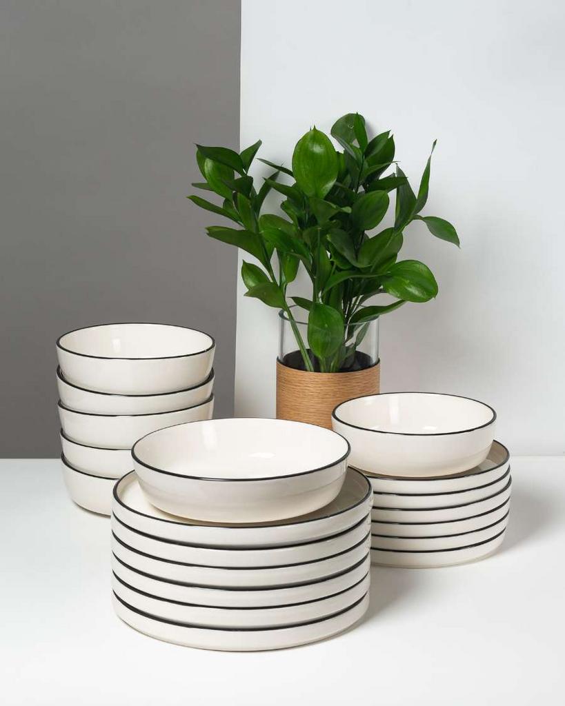 Сервиз ID FINE, серия Modest на 6 персон/19 предметов, Турция (черный)