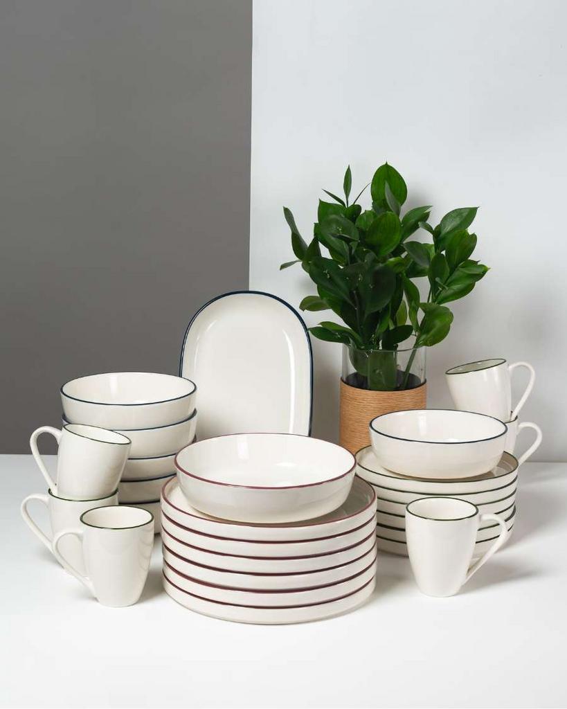 Сервиз ID FINE, серия Modest на 6 персон/26 предметов, Турция (микс трех цветов)