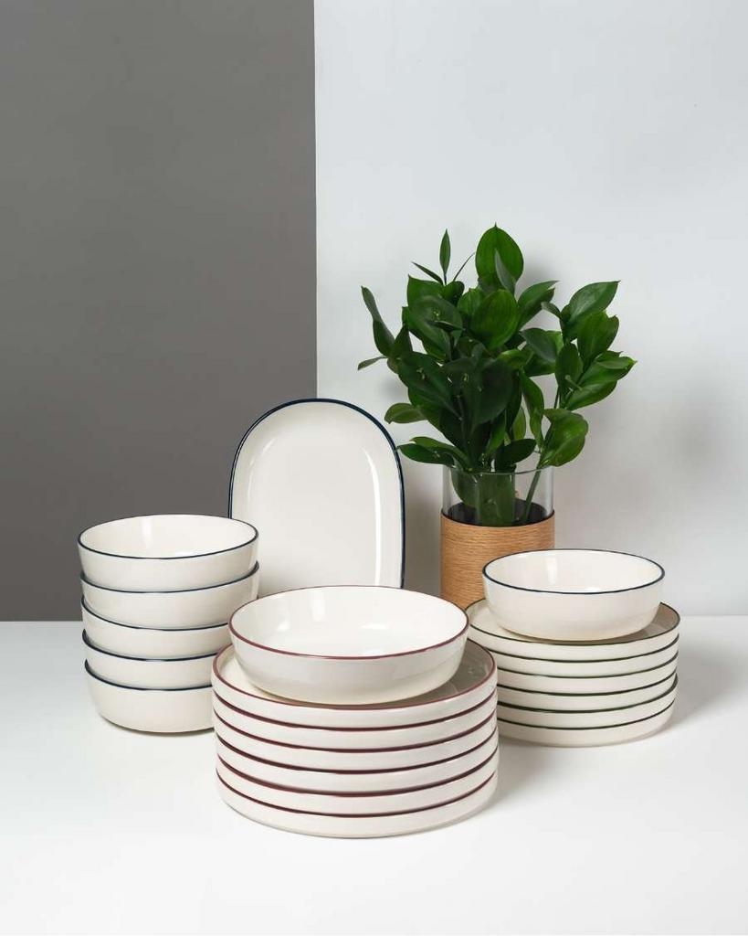 Сервиз ID FINE, серия Modest на 6 персон/20 предметов, Турция (микс трех цветов)