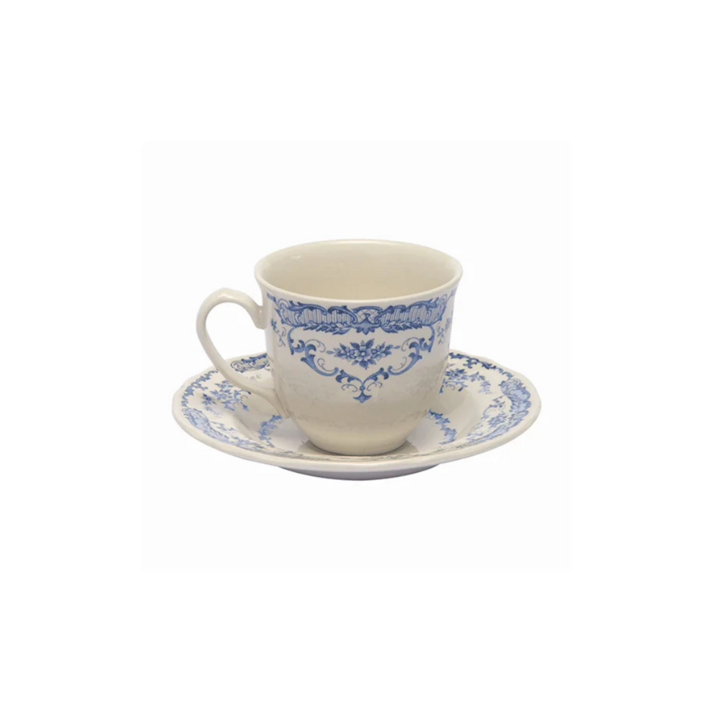 Чайная пара 250 мл с блюдцем 15 см, BITOSSI HOME, Rose Blue