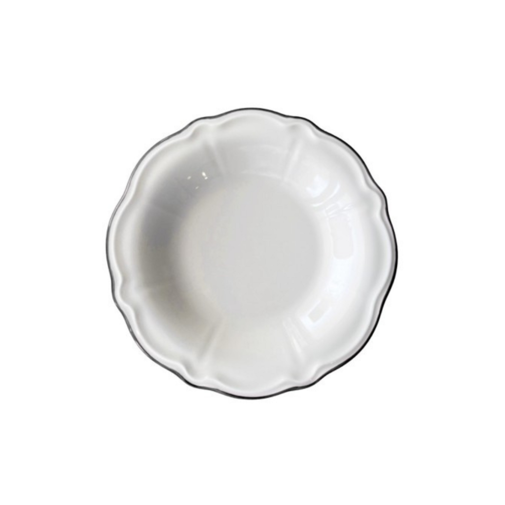 Тарелка глубокая для каши 15 см, ID FINE, Line черный