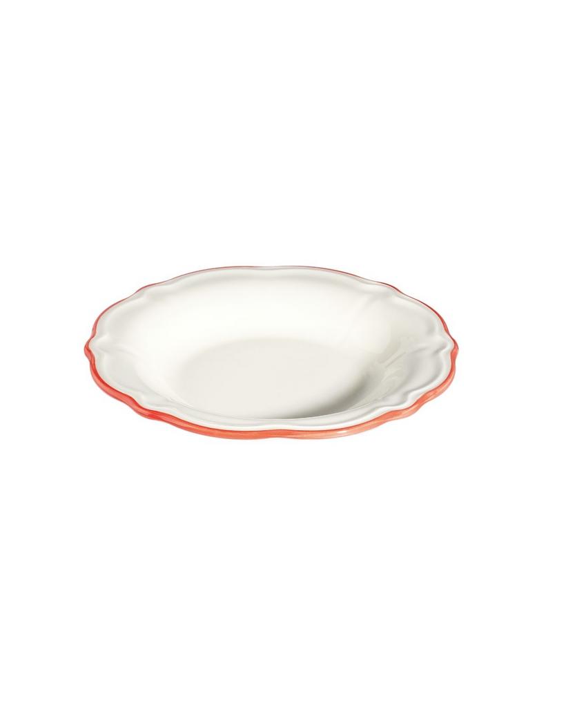 Тарелка глубокая для каши 15 см, ID FINE, Line красный