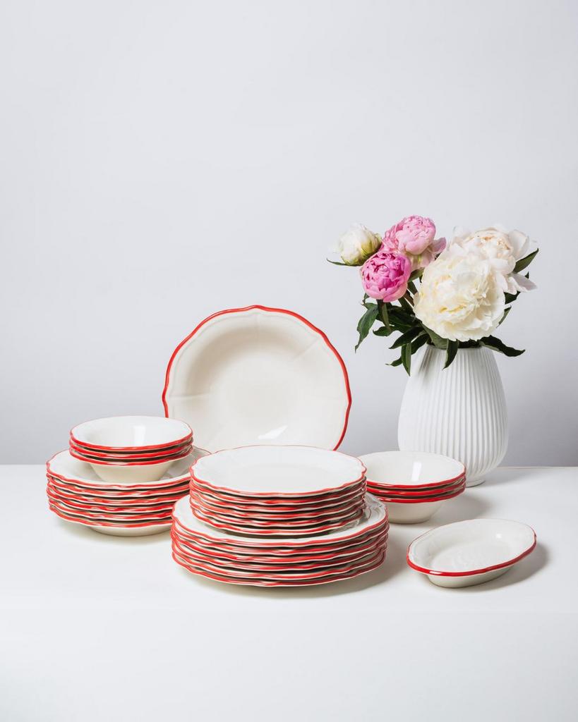 Сервиз ID FINE, серия Line Coral на 6 персон/26 предметов, Турция