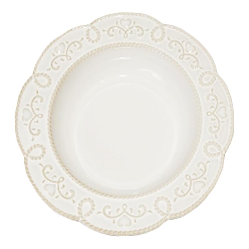 Тарелка глубокая с бортом 22 см 370 мл, TBL, Lace