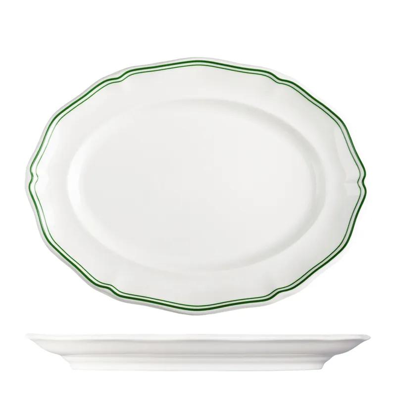 Блюдо овальное 20х15 см, LUZERNE, Astoria изумрудный
