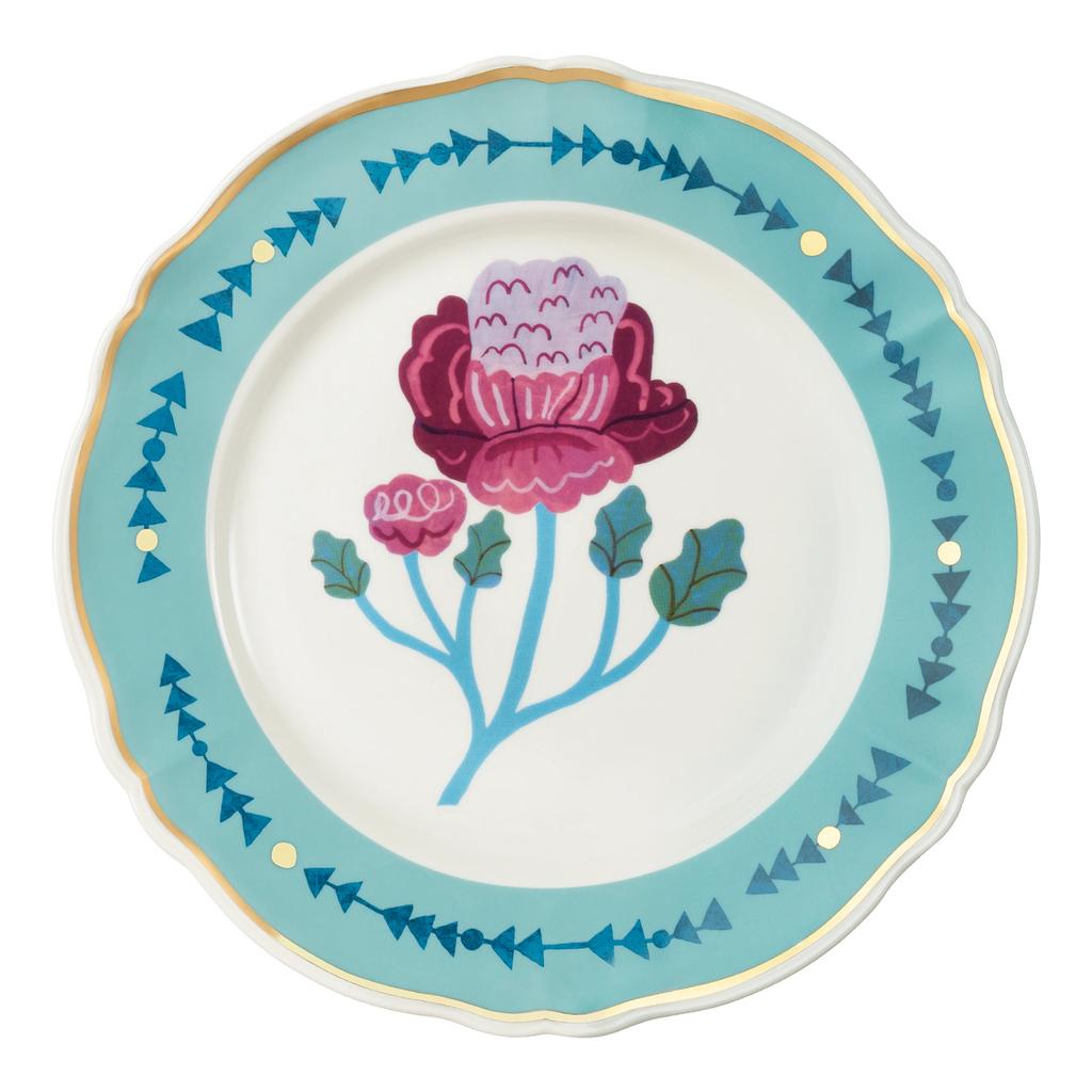 Тарелка плоская 26,5 см, BITOSSI HOME, Botanica голубая