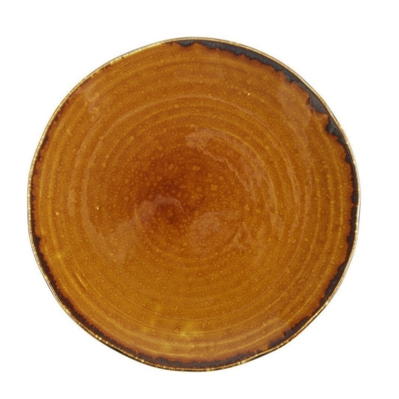 Тарелка плоская коричневая 26 см, NEW  HARVEST, DUDSON