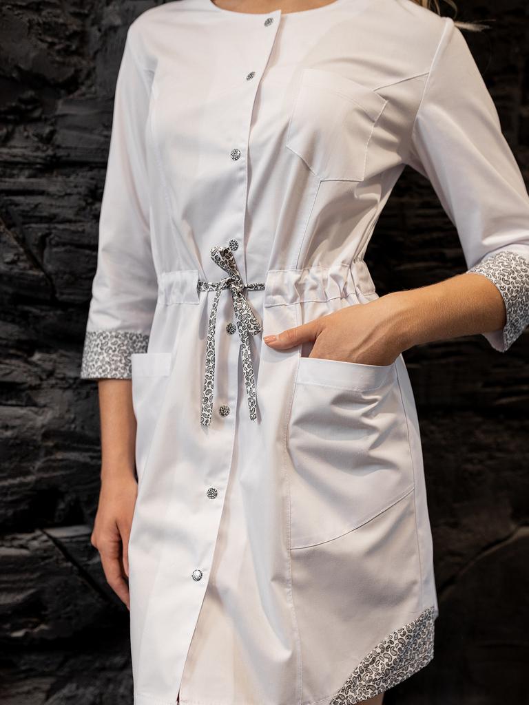 Халат медицинский женский "Диана", огурчики отд., рукав 3/4