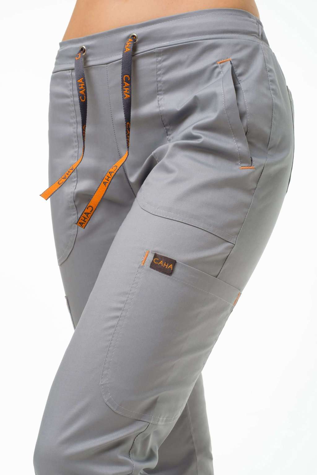 Капри " Акварель", серые, стрейч