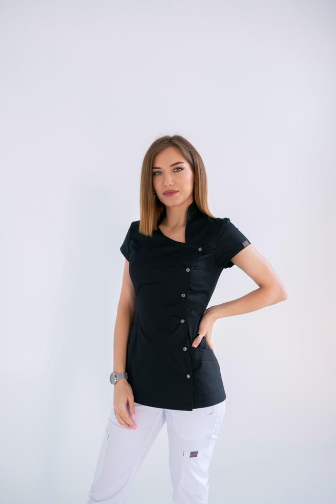 Куртка  "Алиса", стрейч, черная