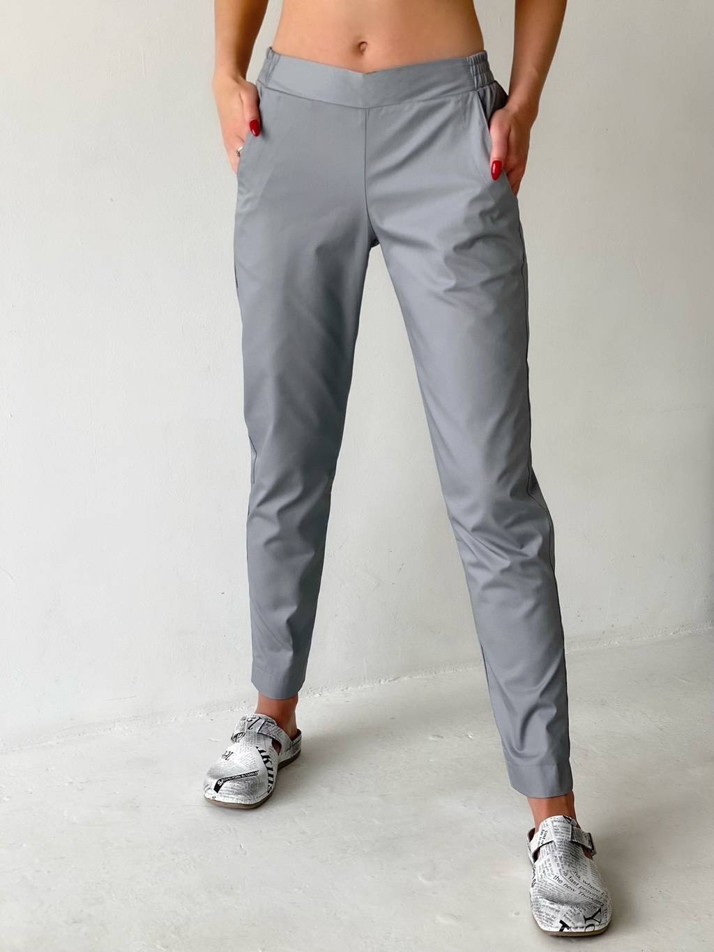 Брюки Ирис, зауженные. серые