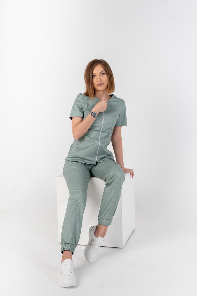 Костюм медицинский женский "Милана", stretch оливка