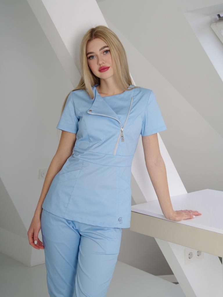 Костюм медицинский женский "Джекки", stretch небо