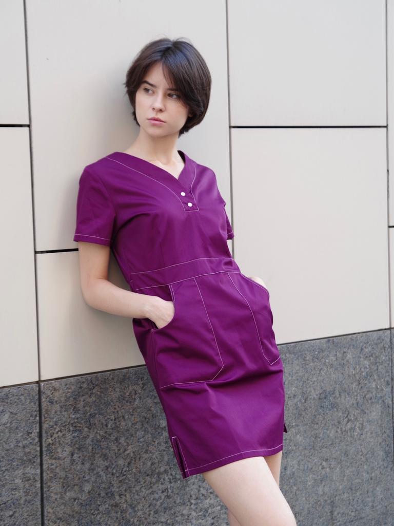 Туника "Тедди", баклажан