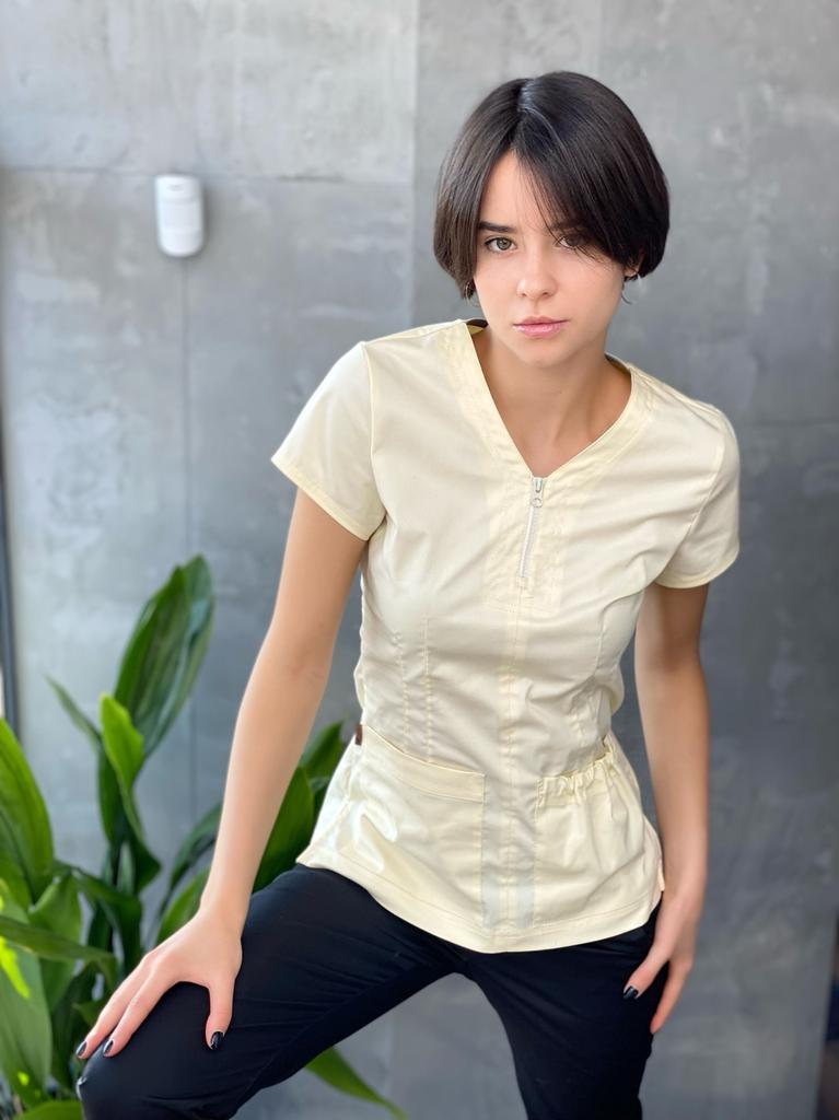 Куртка  "Кая", стрейч, св. желтая