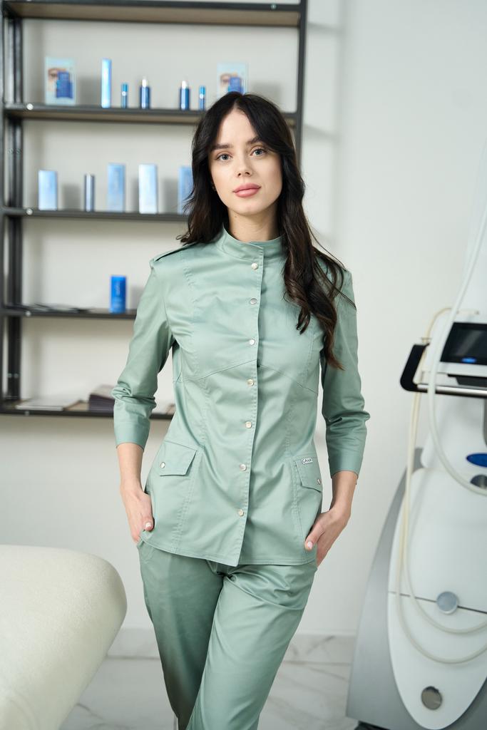 Костюм медицинский женский "Ясмин", stretch олива