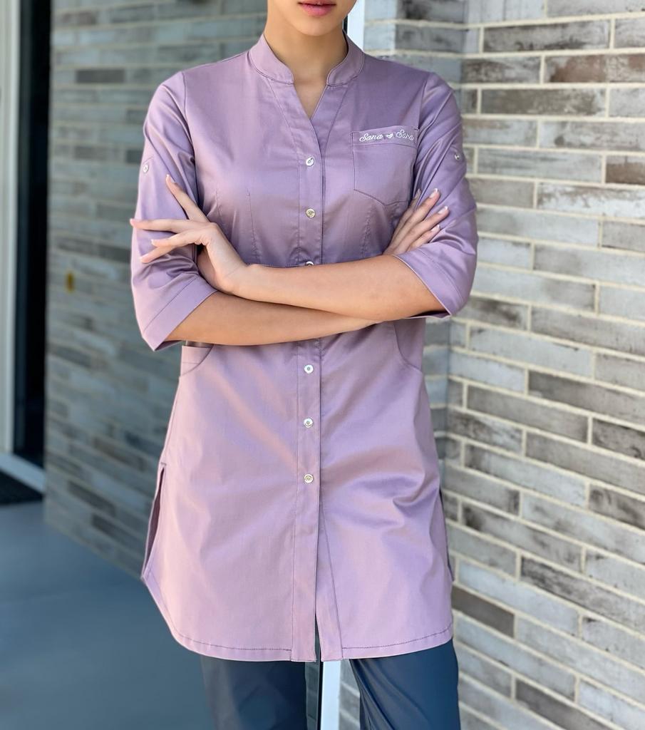 Рубашка  "Френсис",пеп. роза ,стрейч