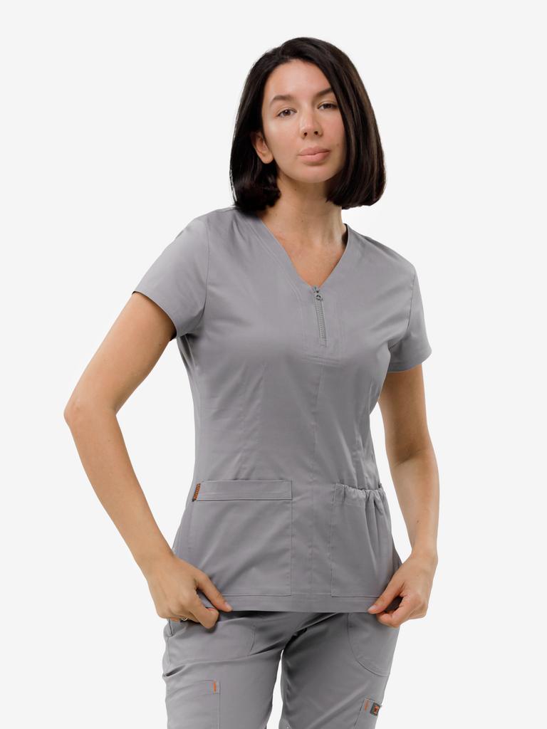 Куртка  "Кая", стрейч, серая