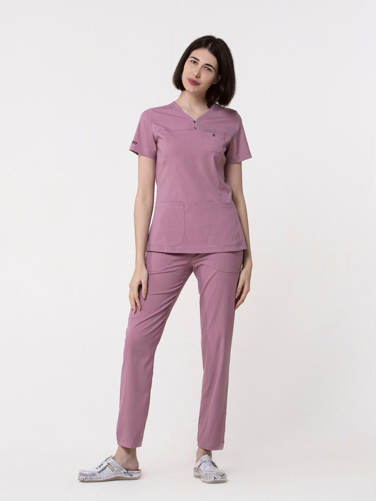 Костюм медицинский женский "Тони", пепел. роза