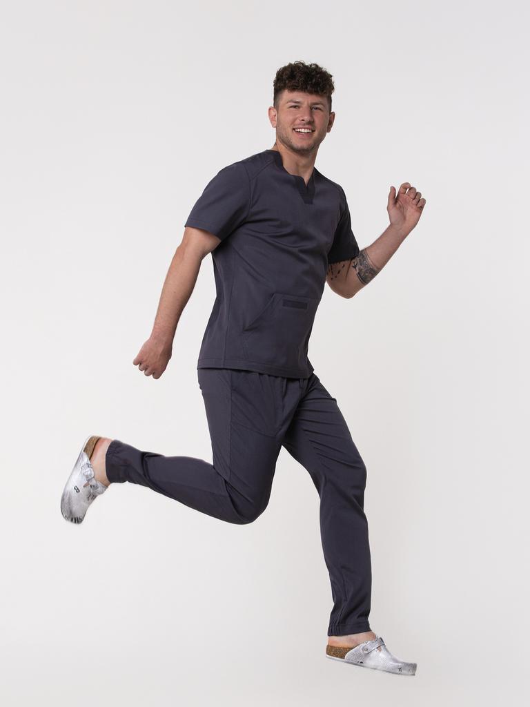 Костюм медицинский мужской "Тимур", вискоза, Турция, асфальт