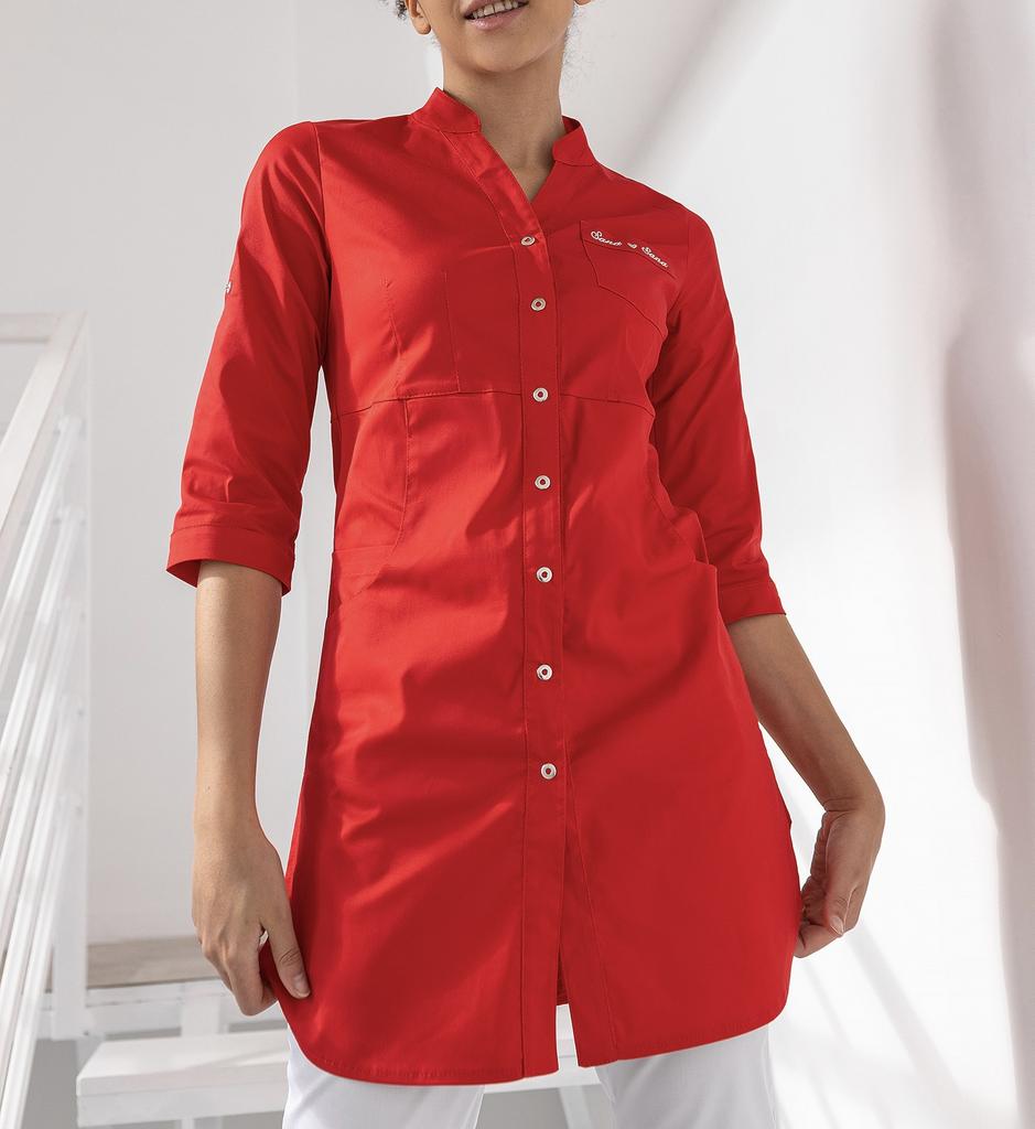 Рубашка  "Френсис", красный ,стрейч