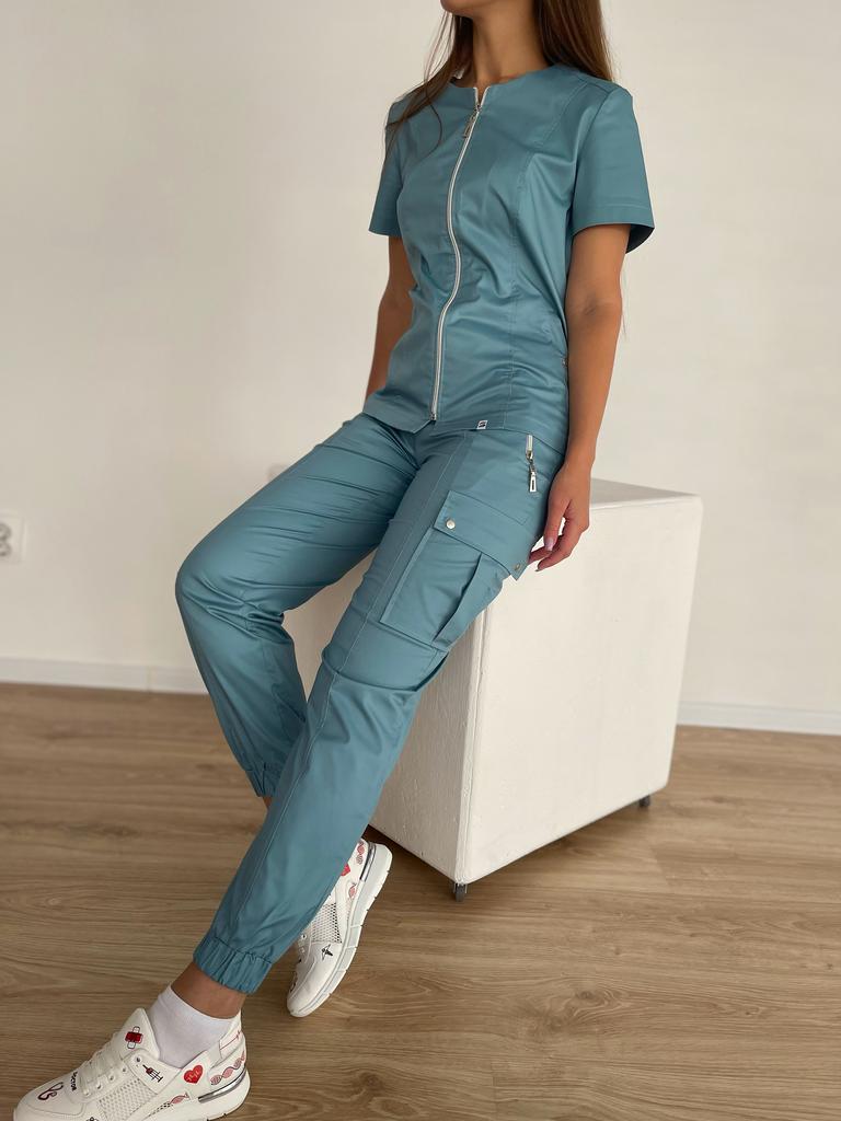 Костюм медицинский женский "Милана", stretch ниагара