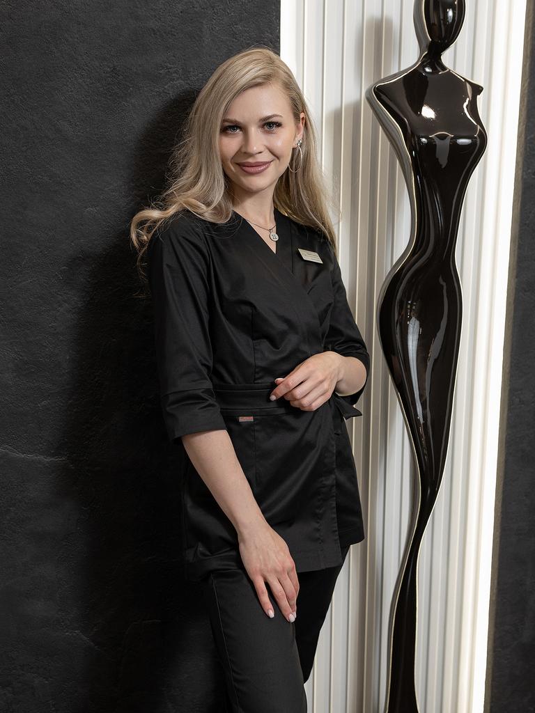 Костюм медицинский женский "Глория", stretch  черный