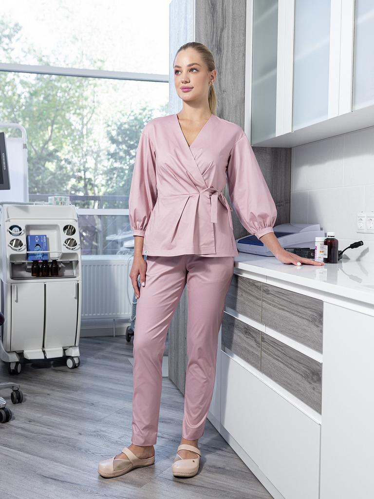 Костюм медицинский женский "Миура", stretch пудра