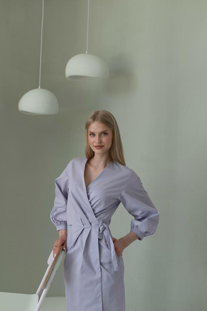 Халат медицинский женский "Миура", strech, лиловый