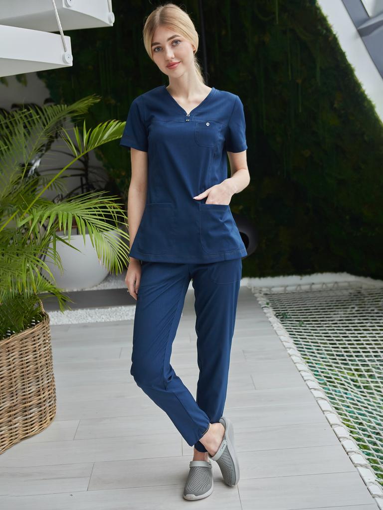 Костюм медицинский женский "Тони",вискоза, синий