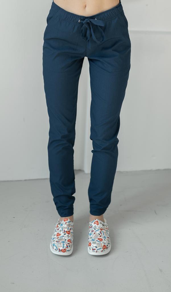 Брюки  Тима, унисекс, вискоза, т. синие